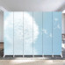 Double Side Light Luxury Room Divider Foldable Mobile Screen