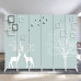 Double Side Light Luxury Room Divider Foldable Mobile Screen