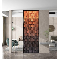 Minimalist Luxury Art Glass Screen Partition for Living and Dining Room Entryway