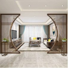 Chinese Style Solid Wood Room Partition Screen Door Modern Home Customized Grilles Small House