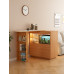 Japanese style solid wood partition cabinet sliding foldable movable Partition