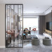Minimal Luxury Glass Screen Partition Living Room Entrance Narrow Bathroom Half Wall Partition