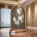 European oil painting wooden carving flower screen partition living room entrance shielding decoration entrance sitting screen European oil painting wooden carving flower screen partition living room entrance shielding decoration entrance sitting screen