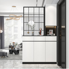 Integrated Hallway Cabinet Modern Simple Iron Glass Living Room Screen Partition Cabinet
