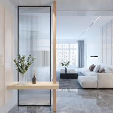 Iron Art Screen Rainbow Glass Door Divider Engraved Dining Hall Metal Luxurious Modern Stainless Steel Minimalist
