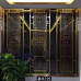 New Chinese Style Iron Divider Screen Room Entrance Door Shield Vestibule Stainless Steel Office Dining Room Decoration Luxury