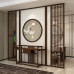 Modern Chinese Screen Partition Living Room Double Embroidered Wooden Grille Entryway