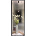 White Water Ripple Oil Painting Steel Art Glass Partition Screen Parlor Entrance Bathroom Half Wall