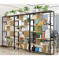 Office Partition Cabinet Bookshelf Screen Living Room Iron Modern Porch Decor Cabinet Display Shelf Flower Shelf