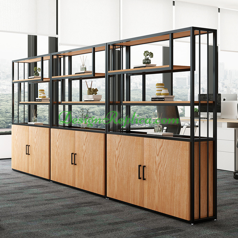 Industrial Decorative Iron Partition Office Shelves Rack Floor Screen ...