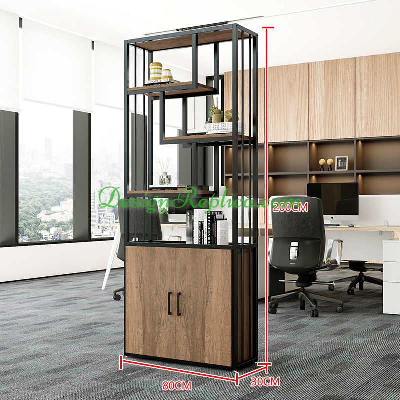 Industrial Decorative Iron Partition Office Shelves Rack Floor Screen ...