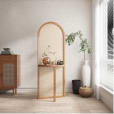Japanese Style Bamboo Folding Screen Living Room Minimalistic Entrance Wooden Partition Home Office Small Apartment Flower Shelf Screen