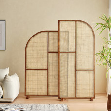 Japanese Wooden Bamboo Screen Combination for Small Living Rooms Creative Separator Wall Movable Chinese Zen Design Screen
