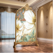 European Floral Mobile Screen Decoration for Living Room Bedroom Office