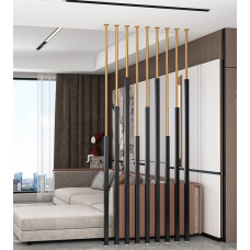 Minimalist Screen Room Dining Hall Hallway Bedroom Iron Column Grille No Drilling Decoration