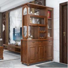 Chinese Double Sided Solid Wood Cabinet for Hallway entrance