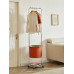 Wardrobe designer antique light luxury leather purse floor movable wardrobe