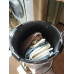 Wardrobe designer antique light luxury leather purse floor movable wardrobe
