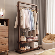 Wooden Free Standing Closet Rack Bedroom Living Room Modern Chinese Style