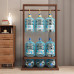 Wooden Free Standing Closet Rack Bedroom Living Room Modern Chinese Style