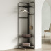 Iron Simple Home Bedroom Corner Hanging Clothes Rack Living Room Floor Wall Corner Coat Hat Rack Corner Storage Artifact