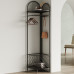 Iron Simple Home Bedroom Corner Hanging Clothes Rack Living Room Floor Wall Corner Coat Hat Rack Corner Storage Artifact