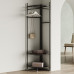 Iron Simple Home Bedroom Corner Hanging Clothes Rack Living Room Floor Wall Corner Coat Hat Rack Corner Storage Artifact