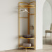 Iron Simple Home Bedroom Corner Hanging Clothes Rack Living Room Floor Wall Corner Coat Hat Rack Corner Storage Artifact
