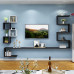 Modern Chinese Style TV Wall Unit Living Room Decor Shelf Rack