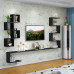Modern Chinese Style TV Wall Unit Living Room Decor Shelf Rack