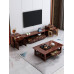 Chinese Style Solid Wood TV Cabinet Tea Table Set Luxury Home Living Room Storage Wardrobe Low Cabinet Furniture