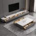 Imported Stone Panel Tea Table TV Cabinet Combination Modern Simplistic Light Luxury Home Living Room Size Floor Cabinet Imported Stone Panel Tea Table TV Cabinet Combination Modern Simplistic Light Luxury Home Living Room Size Floor Cabinet