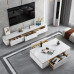 Scandinavian Luxury Marble TV Stand Set for Small Home
