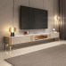 Modern Luxury Wall Mounted Floating TV Stand Coffee Table Set Living Room Size Solid Rock Panel TV Stand Modern Luxury Wall Mounted Floating TV Stand Coffee Table Set Living Room Size Solid Rock Panel TV Stand