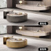 Full Real Wood Luxury Modern Minimal Round Small Living Room Combo Full Real Wood Luxury Modern Minimal Round Small Living Room Combo