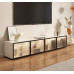 High End White TV Cabinet for Small Modern Living Room