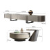 Luxuriously Modern Minimalistic Shiny Stone Painted Tea Table TV Cabinet Combination Small Apartment Living Room
