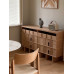 Nordic Walnut Black Storage Cabinet