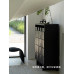 Nordic Walnut Black Storage Cabinet