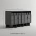 Nordic Walnut Black Storage Cabinet