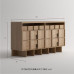 Nordic Walnut Black Storage Cabinet