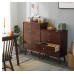 Modern Walnut Finish Five Drawer Storage Cabinet for Living Room and Bedroom Modern Walnut Finish Five Drawer Storage Cabinet for Living Room and Bedroom