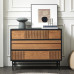 Nordic Retro Color Oak Sideboard Black Designer Oak Tea Cup Cabinet Nordic Retro Color Oak Sideboard Black Designer Oak Tea Cup Cabinet