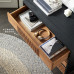 Nordic Retro Color Oak Sideboard Black Designer Oak Tea Cup Cabinet Nordic Retro Color Oak Sideboard Black Designer Oak Tea Cup Cabinet