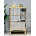 European Luxury Five Drawer Cabinet Mirror Drawer Storage Cabinet Bedroom Living Room Storage Cabinet Modern Minimalist Wall Mounted Cabinet