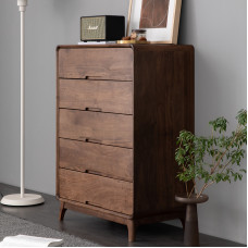 North American Black Walnut Solid Wood Wardrobe Storage Cabinet Nordic Storage Cabinet Living Room Minimalist TV Cabinet