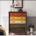 American Solid Wood Painted Multifunction Storage Cabinets Bedroom Five Drawers Living Room Large Three Drawers