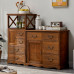 Mediterranean Solid Wood Dresser American Retro Storage Cabinet Country Living Hallway Cabinet Drawers Simple