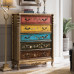 American Solid Wood Vintage Five Drawer Cabinet American Solid Wood Vintage Five Drawer Cabinet