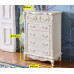 European Five Drawer Bedroom Side Cabinet Luxury Solid Wood Six Drawer Storage White Lacquer Living Room Wall Cabinet